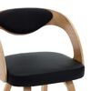 vidaXL Eetkamerstoelen 6 st gebogen hout en kunstleer zwart