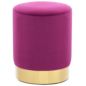 vidaXL Kruk fluweel 28 x 36 cm paars en goudkleurig