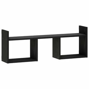 vidaXL Wandplank Zwart eiken 90 x 17 x 32 cm Bewerkt hout