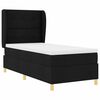 vidaXL Boxspringbed met Matras Donkergrijs 90x190 cm Zwart 90 x 200 cm
