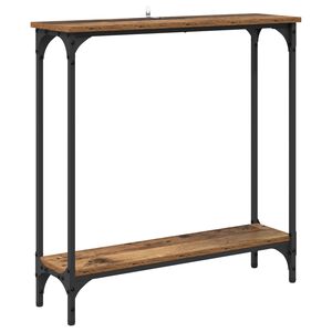 vidaXL Wandtafel Oud Hout 75 x 22,5 x 75 cm Bewerkt hout