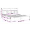 vidaXL Bedframe met hoofdbord metaal wit 200x200 cm