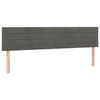 vidaXL Hoofdborden 200x5x78/88 cm fluweel donkergrijs