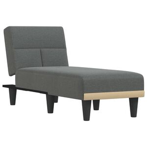 vidaXL Chaise longue stof donkergrijs