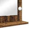 vidaXL Schmink Spiegel met LED -striplichten Oud Hout 60 x 55 x 18 cm