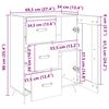 vidaXL Dressoir 69,5x34x90 cm bewerkt hout grijs sonoma eikenkleurig