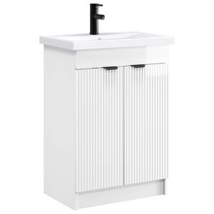 vidaXL Badkamermeubelset Hoogglans Wit 78,5 x 37,5 x 81 cm