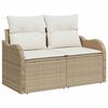 vidaXL Tuin Sofa Set met kussen met opslag 9 pcs Beige poly rattan
