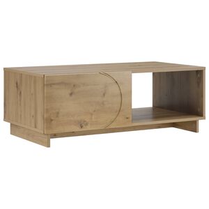 vidaXL Salontafel Artisan eiken 95 x 50,5 x 35 cm Bewerkt hout