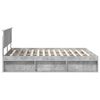 vidaXL Bedframe met hoofdeinde Beton 160 x 200 cm Massief grenenhout