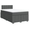 vidaXL Boxspring met matras stof donkergrijs 120x200 cm