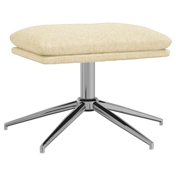 vidaXL Voetenbank 60x60x35 cm microvezelstof cr&egrave;mekleurig