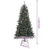 vidaXL Kunstkerstboom met 300 LED Groen 210 cm PVC en Plastic en Staal