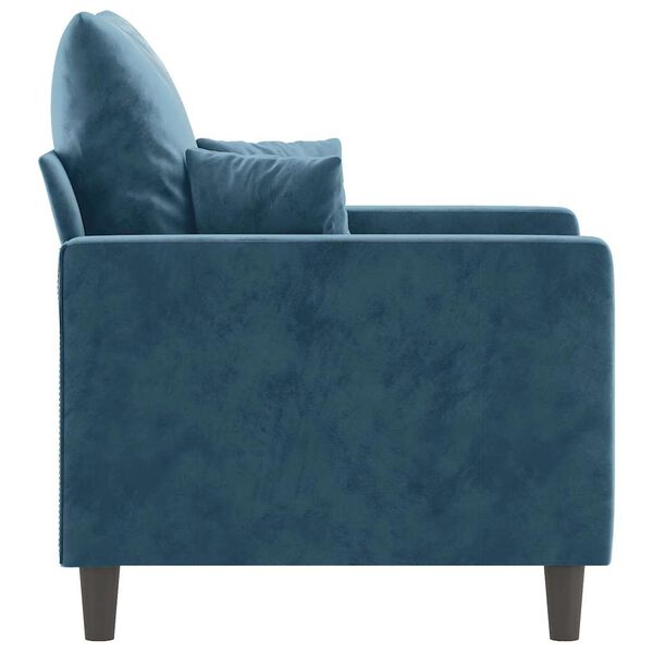 vidaXL Fauteuil 60 cm fluweel blauw