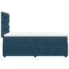 vidaXL Boxspring met matras fluweel donkerblauw 100x200 cm
