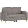vidaXL 3-delige Loungeset met kussens stof taupe