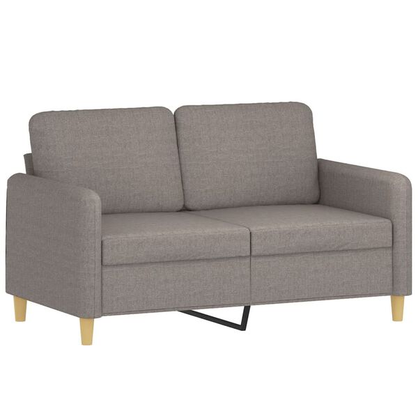 vidaXL 3-delige Loungeset met kussens stof taupe