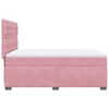 vidaXL Boxspring met matras fluweel roze 140x200 cm