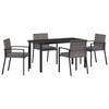 vidaXL Tuin eettafelset 5 st Grijs Gepoedercoat staal