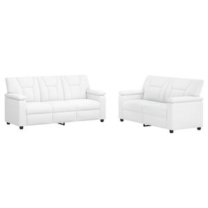 vidaXL Bankstel 2 pcs Wit Kunstleer