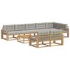 vidaXL Buiten bankenset 9 pcs Wit en Lichtgrijs 79 x 79 x 37 cm