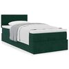 vidaXL Bed poef met matras 120x190 cm fluweel donkergroen