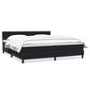vidaXL Boxspring met matras fluweel zwart 180x210 cm