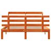 vidaXL Bedframe met hoofdbord massief grenenhout wasbruin 150x200 cm