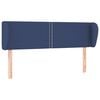 vidaXL Hoofdbord met randen 147x23x78/88 cm stof blauw