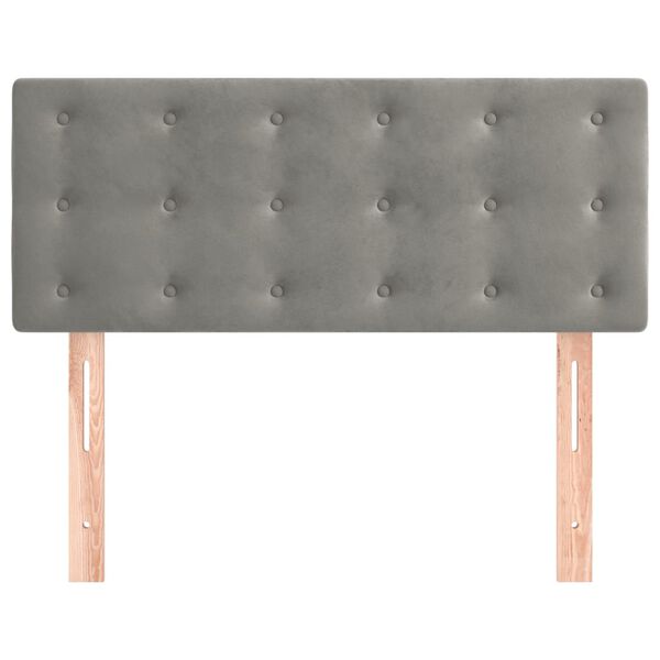 vidaXL Hoofdbord 90x5x78/88 cm fluweel lichtgrijs