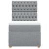 vidaXL Boxspring met matras stof lichtgrijs 100x200 cm