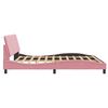 vidaXL Bedframe zonder matras "Hanko" fluweel roze 180x200 cm