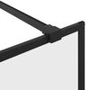 vidaXL Inloopdouchewand 80x195 cm ESG-glas transparant en zwart