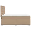 vidaXL Boxspring met matras kunstleer cappuccinokleurig 140x200 cm