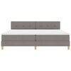 vidaXL Boxspringbed met kussen met hoofdeinde Taupe 200 x 200 cm Stof