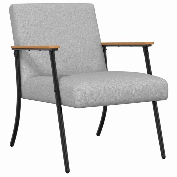 vidaXL Fauteuil Wolkengrijs 59 x 75 x 78 cm Stof