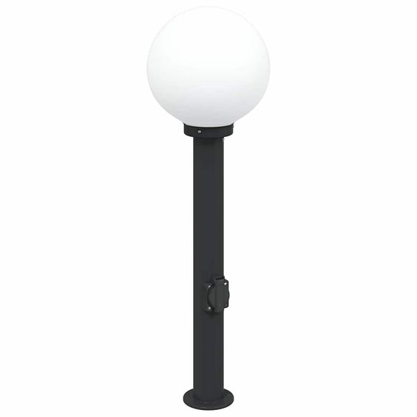 vidaXL Bolderverlichting met stopcontact 3 stuks 80 cm Zwart IP44