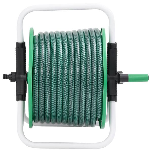 vidaXL Slanghaspel vrijstaand met 20 m slang PVC groen