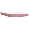 vidaXL Boxspring met matras fluweel roze 140x190 cm