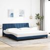 vidaXL Bedframe zonder matras "Hanko" stof blauw 200x200 cm