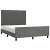 vidaXL Bedframe zonder matras 140x200 cm fluweel donkergrijs