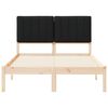 vidaXL Bedframe met Gevoerd Hoofdgedeelte Zwart 120 x 190 cm