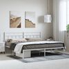 vidaXL Bedframe met hoofdbord metaal wit 193x203 cm