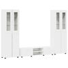 vidaXL Tv-meubelset met lade met plank FLORIN 3 pcs Wit Bewerkt hout
