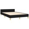 vidaXL Bedframe zonder matras 120x190 cm stof zwart