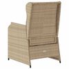 vidaXL Tuinbank met kussen 2 pcs Beige Poly riet