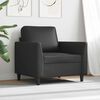 vidaXL Fauteuil 60 cm kunstleer zwart