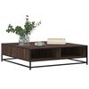 vidaXL Salontafel 100x100x30 cm bewerkt hout en metaal bruin eiken