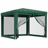 vidaXL Partytent met 4 mesh zijwanden 3x3 m HDPE groen