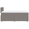 vidaXL Boxspring met matras stof taupe 120x190 cm